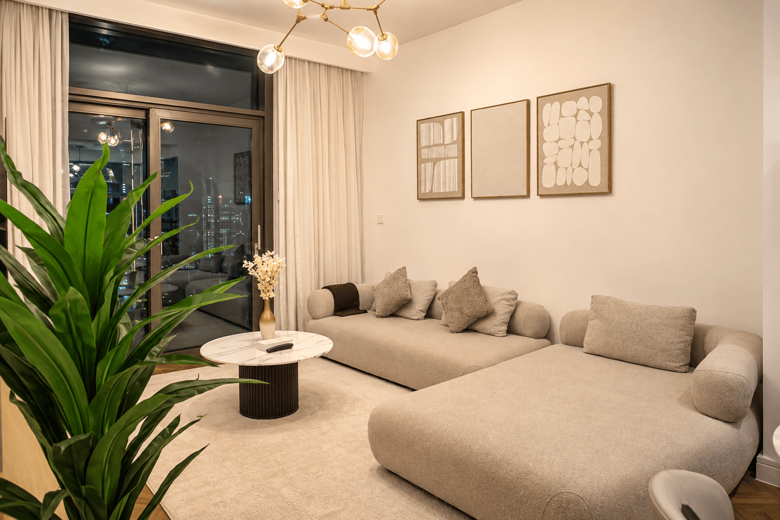 Downtown Dubai apartment staged and managed as a holiday home by StayliaDXB